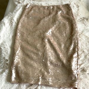 Champagne gold sequin skirt